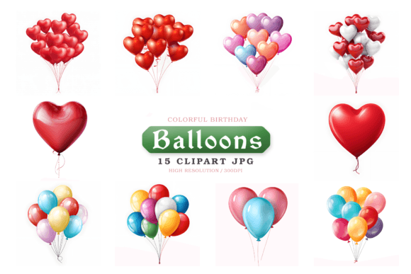 Download Colorful Birthday Balloons Clipart - Balloons Collection