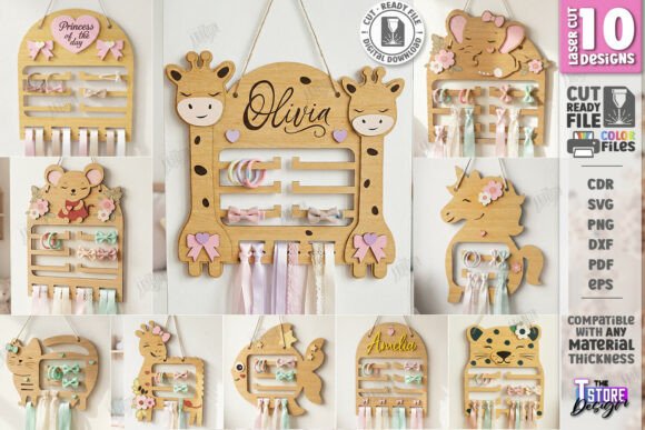 Download Wall Baby Bow Holders Laser Cut Bundle - Baby Collection