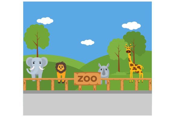 Download Flat Design of Zoo Animals - Premium Resources