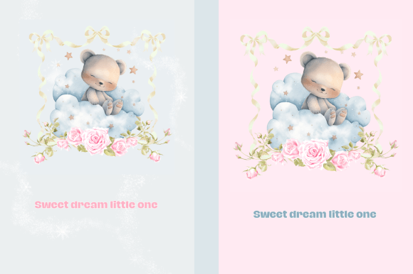 Download Sweet Dreams Baby Bear Mockup Set - Baby Collection