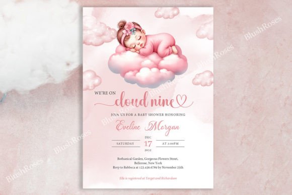 Download Cute Baby Girl Sleeping on Cloud Nine in - Baby Collection