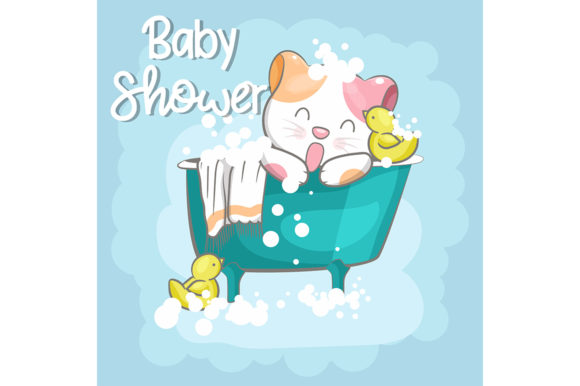 Download Cute Baby Cat Vector Illustration - Baby Collection
