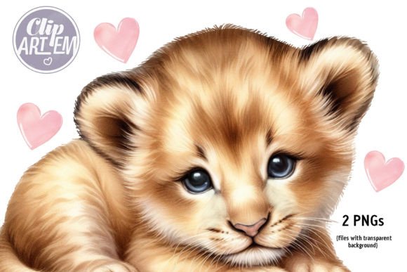 Download Baby Lioness Lion for Baby Shower 2 PNGs - Baby Collection