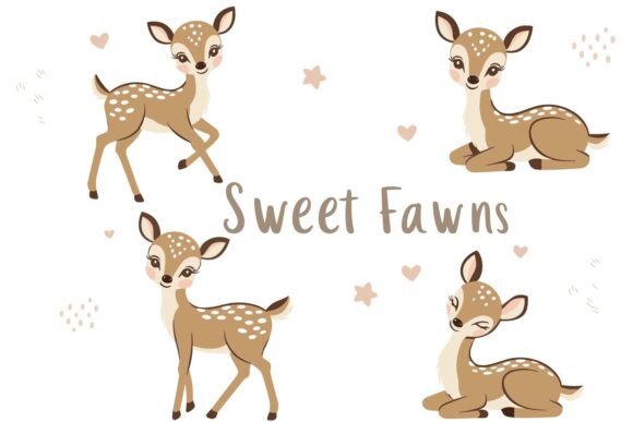 Download Sweet Baby Deer Clipart Set - Baby Collection