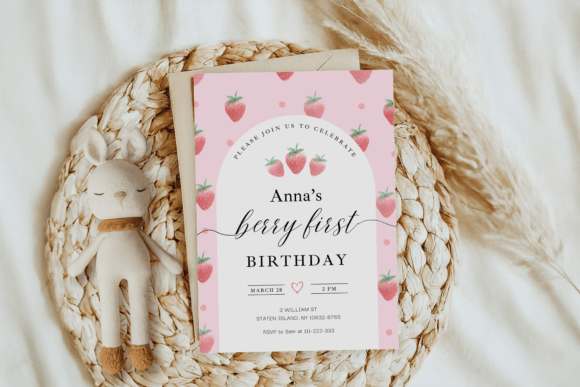 Download Strawberry Baby Shower Invitation Templa - Baby Collection