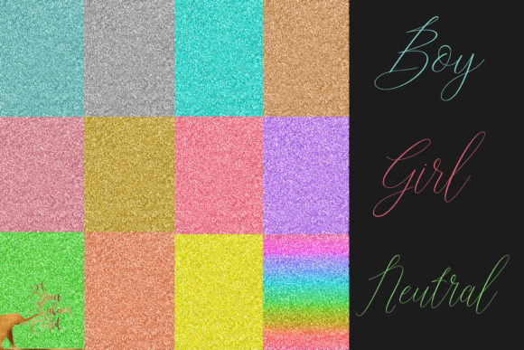 Download Nursery Baby Glitter Digital Papers - Baby Collection