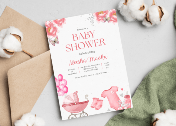Download Editable Baby Shower Invitation Template - Baby Collection