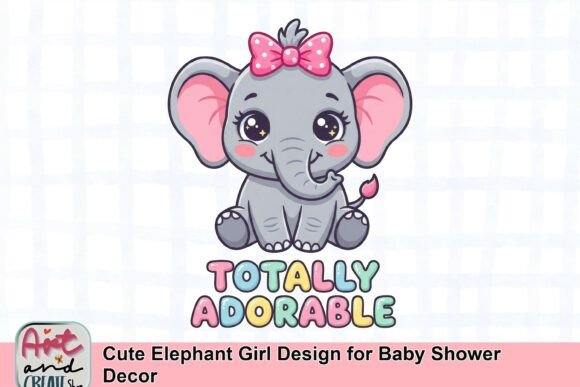 Download Cute Elephant Girl Design for Baby Shower Decor - Baby Collection