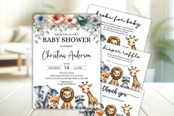 Download Baby Shower Invitation Bundle Set - Baby Collection