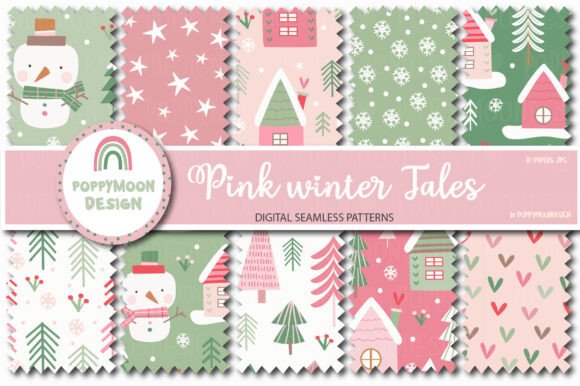 Download Pink Winter Tales Paper - Pink Collection
