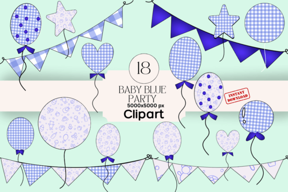 Download Baby Blue Party Clipart PNG - Baby Collection
