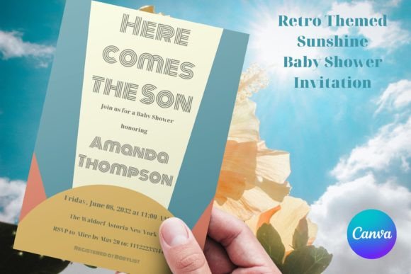 Download Retro Sunshine Baby Shower Invite - Baby Collection