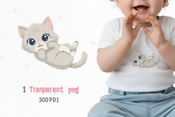 Download Baby Cat Illustration Sublimation - Baby Collection