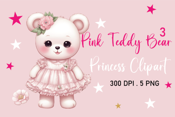 Download Pink Princess Baby Teddy Bear Clipart - Baby Collection