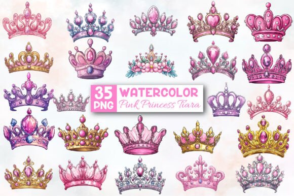Download Pink Princess Tiara Sublimation Clipart - Pink Collection