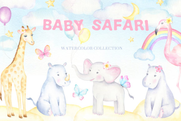 Download Baby Safari Watercolor Collection - Baby Collection