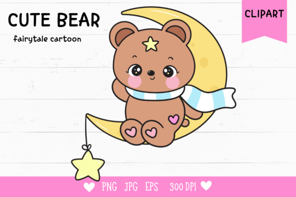 Download Cute Teddy Bear Moon Winter Season Baby - Baby Collection