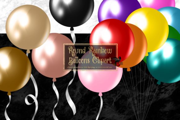 Download Round Rainbow Balloons Clipart - Balloons Collection