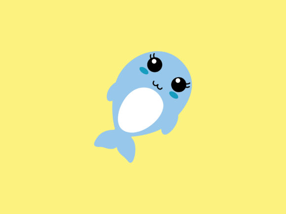 Download Kawaii Baby Blue Whale Icon - Baby Collection