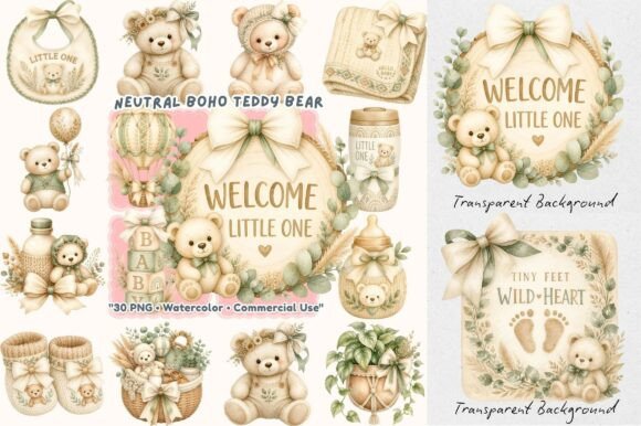 Download Boho Teddy Bear Gender Neutral Baby - Baby Collection