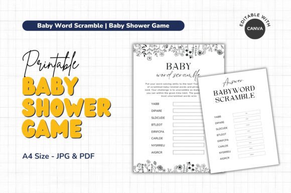 Download Baby Word Scramble | Baby Shower Game - Baby Collection