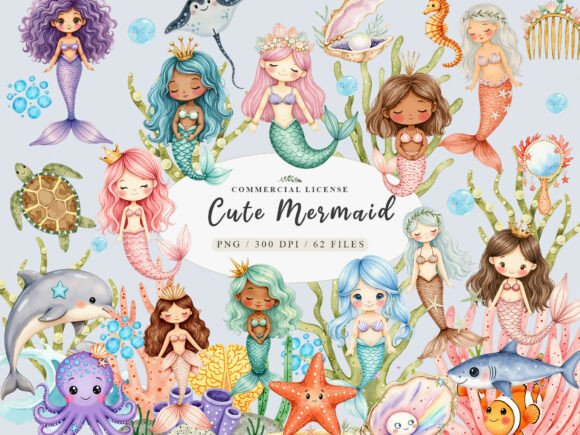 Download Watercolor Pastel Baby Mermaid Clipart, - Baby Collection