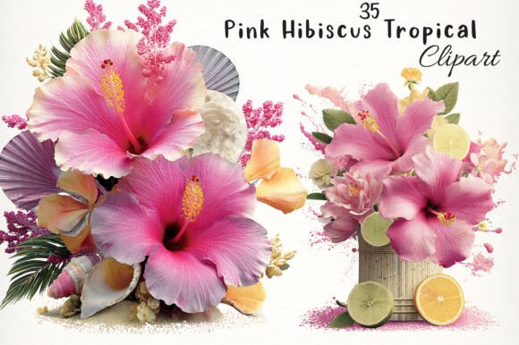 Download Pink Hibiscus Tropical Clipart - Pink Collection