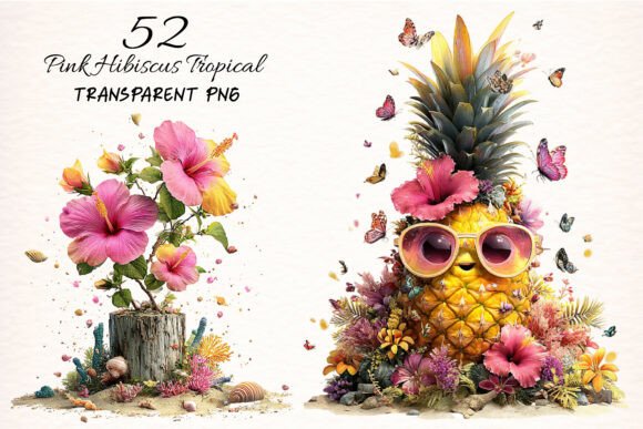 Download Pink Hibiscus Tropical Clipart - Pink Collection