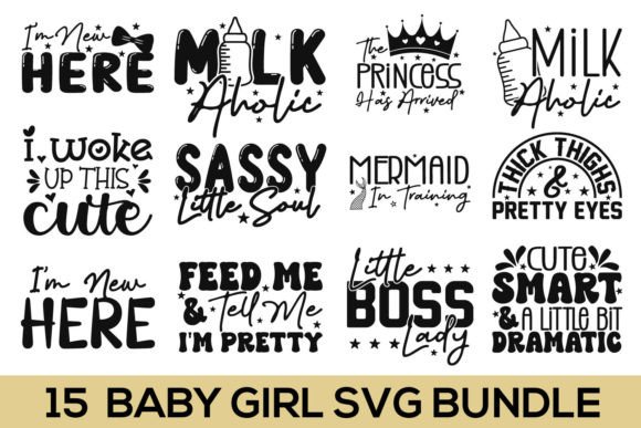 Download Baby Girl SVG Bundle, Baby Shower Bundle - Baby Collection