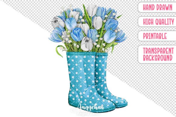 Download Baby Blue Tulip Rain Boots - Baby Collection