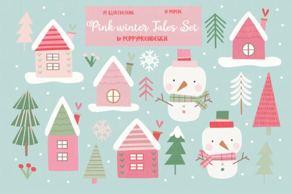 Download Pink Winter Tales Clipart - Pink Collection