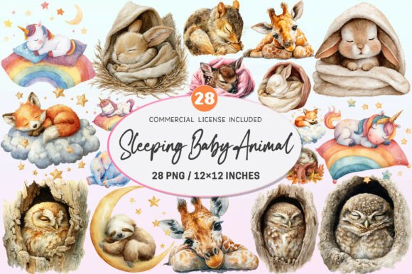 Download Sleeping Baby Animal, Sweet Dreams PNG. - Baby Collection