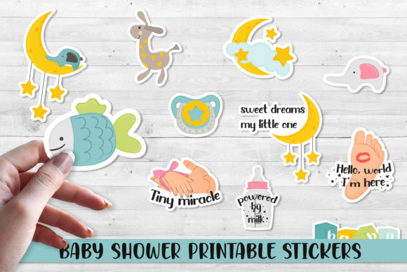 Download Baby Shower Printable Stickers. - Baby Collection