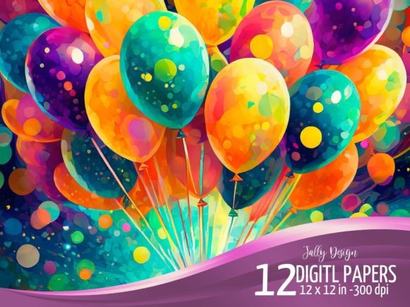 Download Colorful Psychedelic Birthday Balloons - Balloons Collection