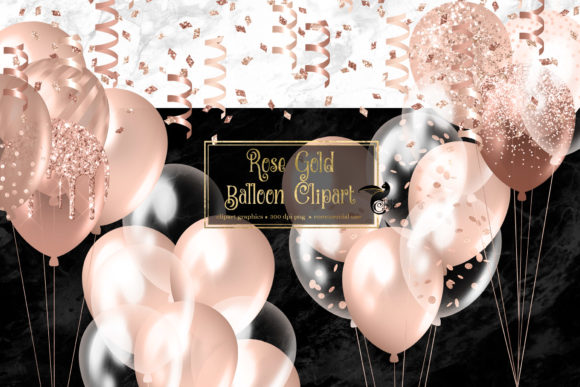 Download Rose Gold Balloons Clipart - Balloons Collection