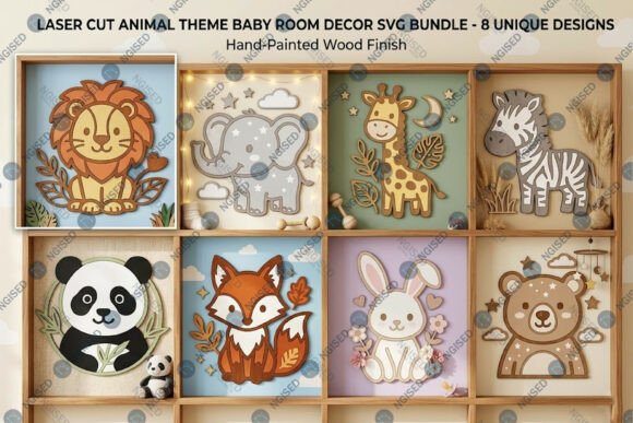 Download Animal Theme Baby Room Decor SVG Bundle - Baby Collection