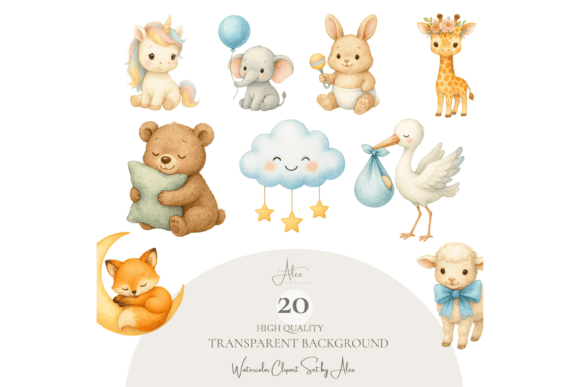 Download Baby Shower Clipart Animals - Baby Collection