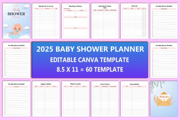 Download Editable 2025 Baby Shower Planner - Baby Collection