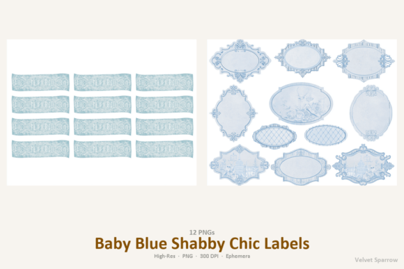 Download Baby Blue Shabby Chic Labels - Baby Collection