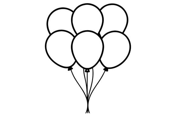 Download Illustration of a Bunch of Balloons - Balloons Collection