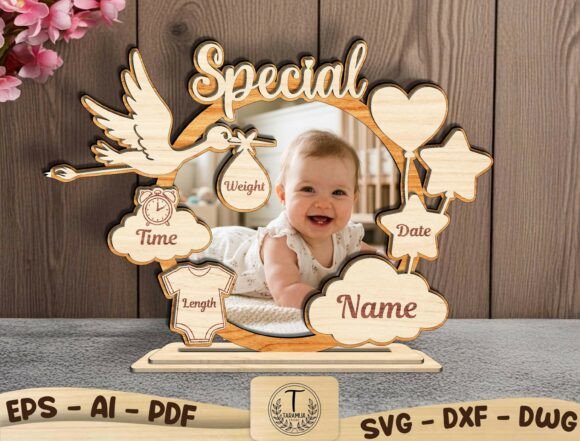 Download Personalized Baby Birth Stats SVG - Baby Collection